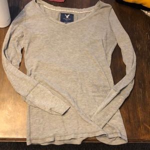 Light grey long sleeve shirt, American eagle, size medium